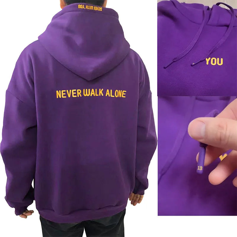 2025 Original  Hoodie Printed Seven With You 13 You Never Walk Alone Digital File Jimin Merch For Fans Card Purple Sweatshirt
