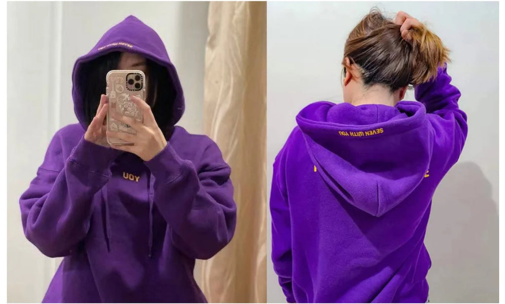 2025 Original  Hoodie Printed Seven With You 13 You Never Walk Alone Digital File Jimin Merch For Fans Card Purple Sweatshirt