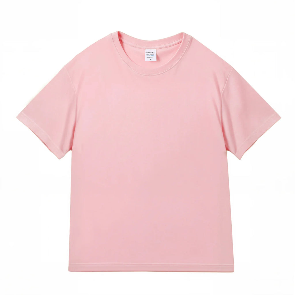 100% Cotton Five Half Sleeve Men's Women Summer T-shirt Loose Short-sleeved Casual Basic Shirt O Neck Solid Color Tops