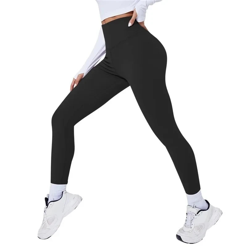1pc Women High Waist Yoga Leggins Gym Sports Tights Woman Running Pants Sexy Butt Lifting Leggings Gym Fitness Push Up Leggins ﻿