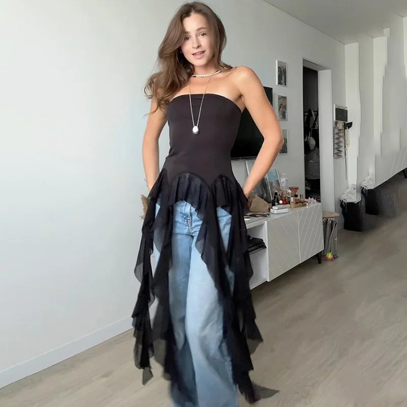 Sexy Off Shoulder Crop Tops Spring Summer Halter Sleeveless Streetwear Y2K White Solid Tank Top Casual Evening Party Club Tees